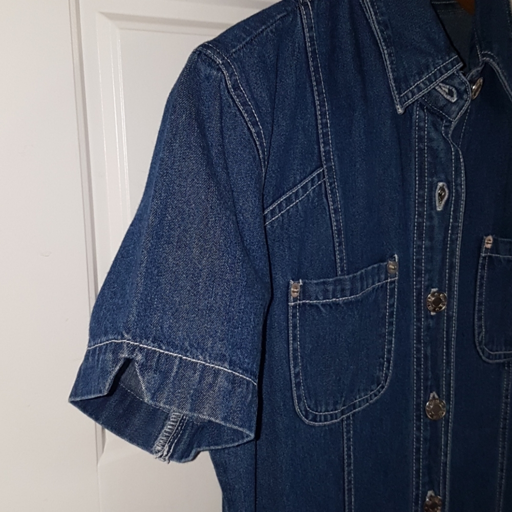 🌼RARE🌼90s Vintage Adriana denim dress - Picture 3 of 6